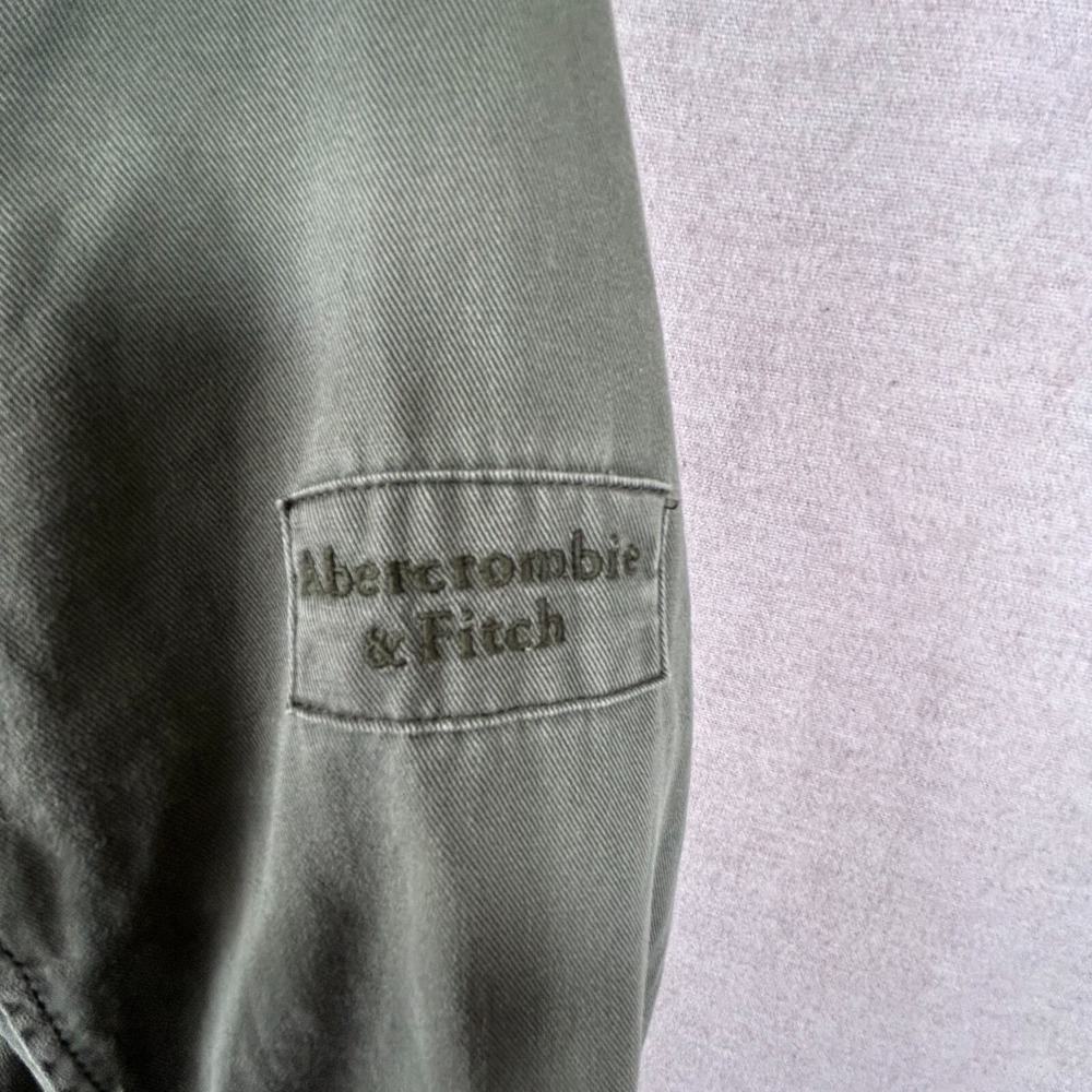 Abercrombie & Fitch Womens Hooded Utility Coat Size M Sherpa Lined Y2K Jacket - Picture 2 of 12